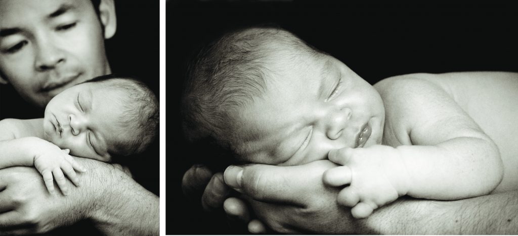 Clarissa Grace's son, Loxley, photographed with his father.